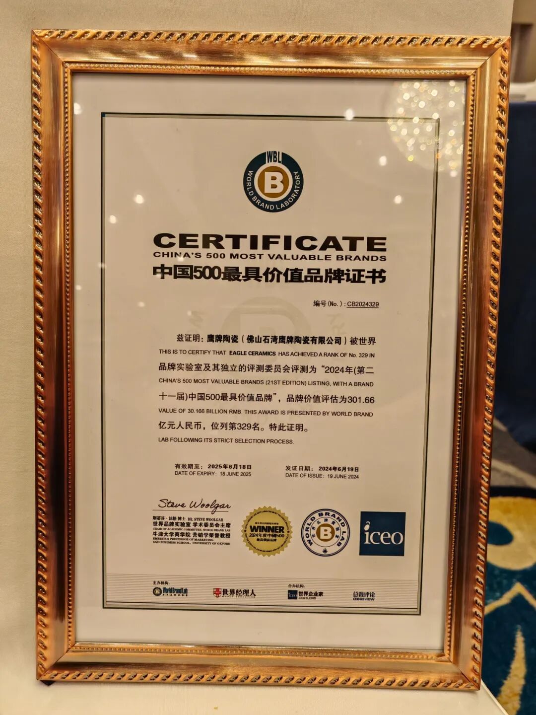 榮耀時刻｜鷹牌陶瓷榮獲2024中國陶瓷品牌大會“年度領軍品牌”獎項！(圖16)